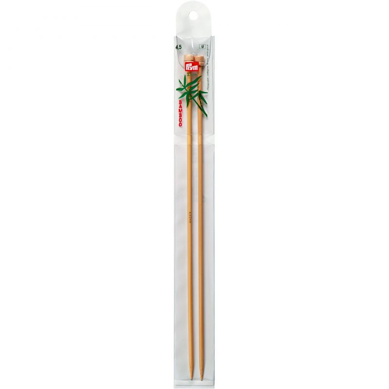 Butika.hu hobby webáruház - Prym Bamboo egyenes kötőtű bambuszból 4.5mm/33cm, 221116