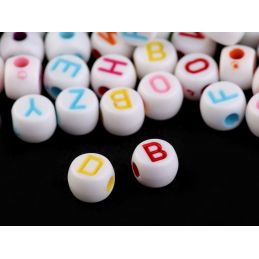 Butika.hu hobby webáruház - Műanyag gyöngyök betűkkel, 7mm, 50db, 200734