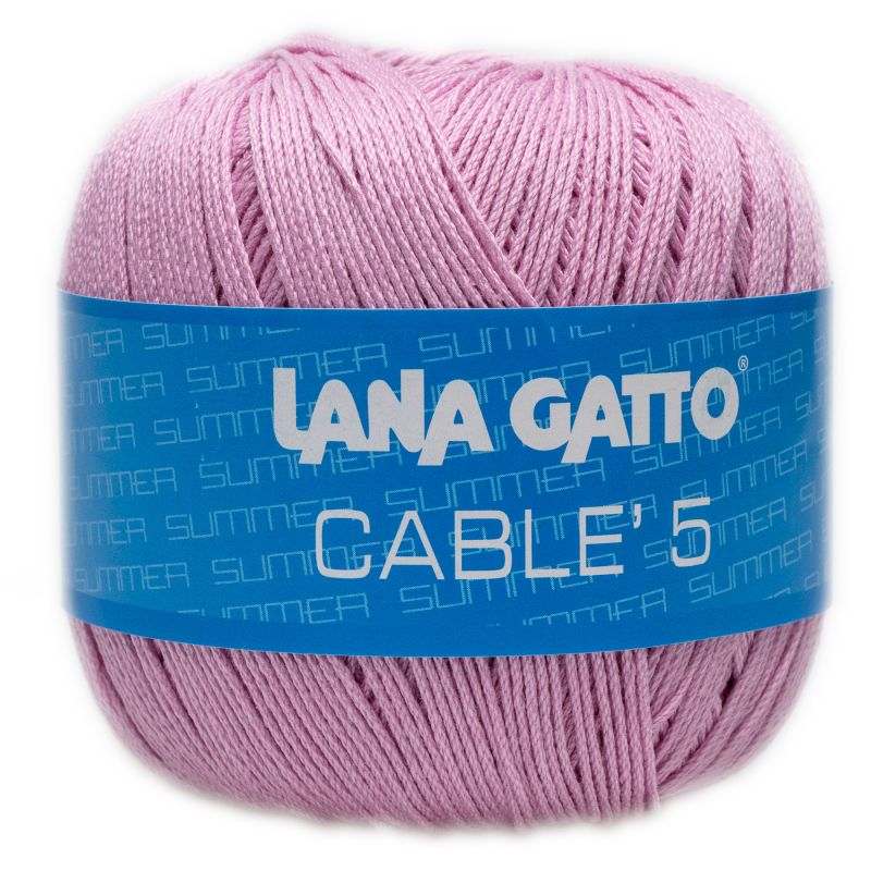 Butika.hu hobby webáruház - Lana Gatto Cable5 kötő/horgoló fonal, egyiptomi Mako pamut, 50g, 6589, Rosa Medio