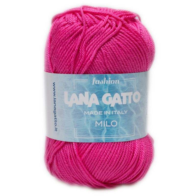 Butika.hu hobby webáruház - Lana Gatto Milo kötő/horgoló fonal, 100% mercerizált pamut, 50g, 8686, Hot Pink
